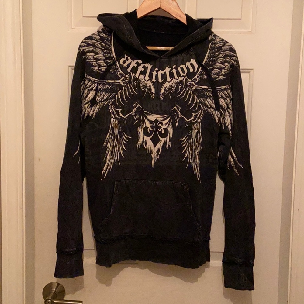 Black Affliction Hoodie size small